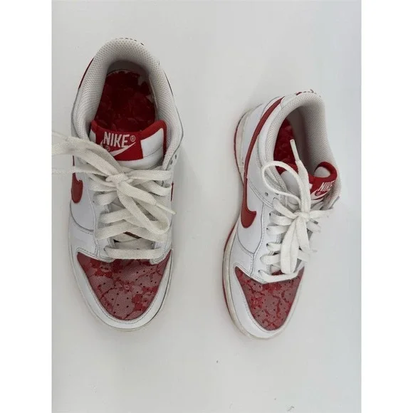 Nike Dunk Low Rose Women's‎ Sneakers White Varsity Red Size 7 - Picture 4 of 7